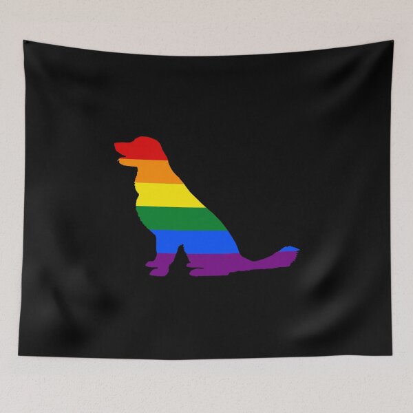 Item preview, Gay Pride Dog Proud Mom Rainbow Flag Golden Retriever designed and sold by KentuckyGirlTee.