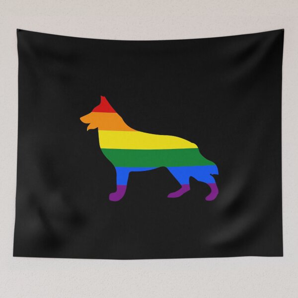 Item preview, Gay Dad Gay Mom German Shepherd Rainbow Flag designed and sold by KentuckyGirlTee.