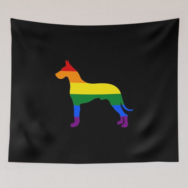 Item preview, Gay Pride Dog Proud Mom Rainbow Flag Great Dane designed and sold by KentuckyGirlTee.