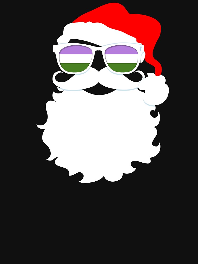 Santa Claus Genderqueer Pride Flag Sunglasses by valador