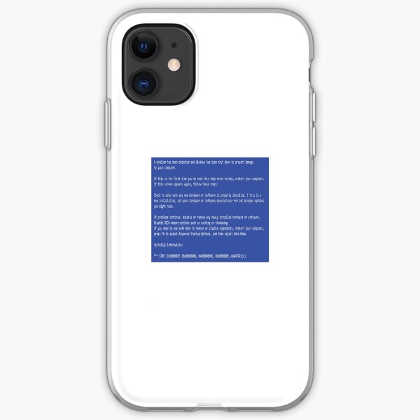 This is a perfect gift for computer users who hates Blue Screen of Death, Classic BSOD Error T-Shirt iPhone Soft Case