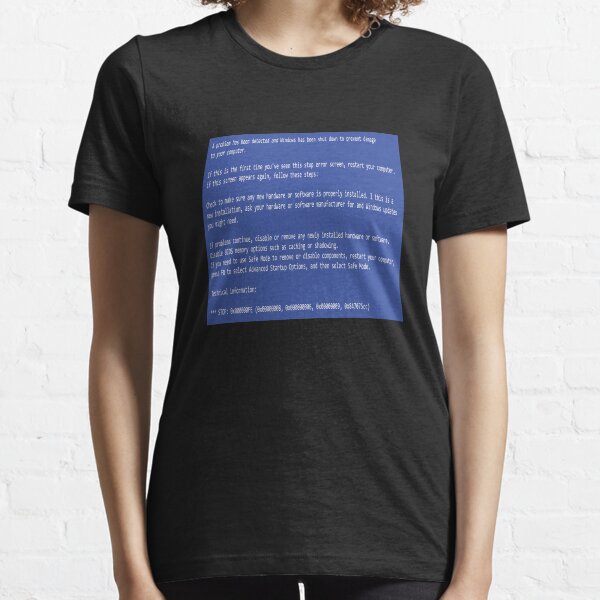 This is a perfect gift for computer users who hates Blue Screen of Death, Classic BSOD Error T-Shirt Essential T-Shirt