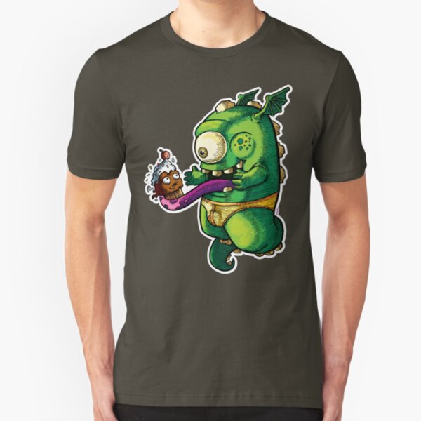 Oh No! Cupcake Monster Slim Fit T-Shirt