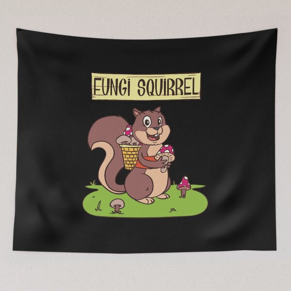 Item preview, Mushroom Hunter Tee fungi squirrel designed and sold by biNutz.