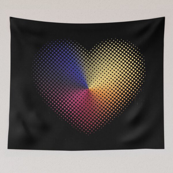 Item preview,  Angle Gradient on Halftone Heart (Black) designed and sold by John Raymond Barker.