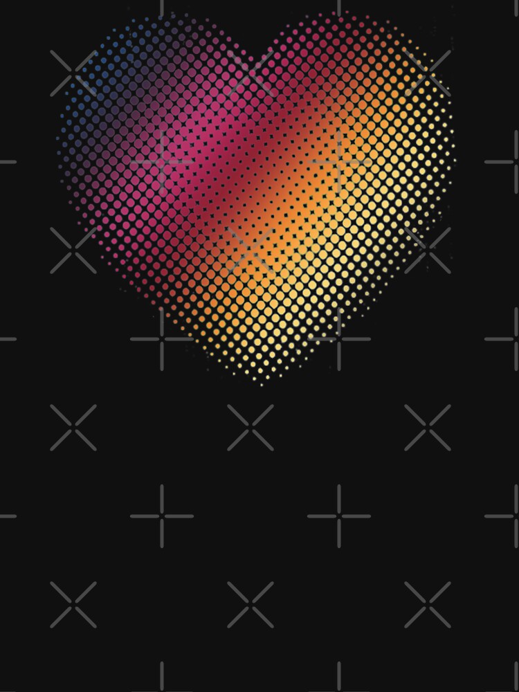 Linear Gradient on Halftone Heart (Black) by jrbactor