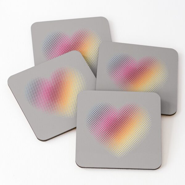 Item preview, Linear Gradient on Halftone Heart (Paloma Gray/Gray) designed and sold by John Raymond Barker.