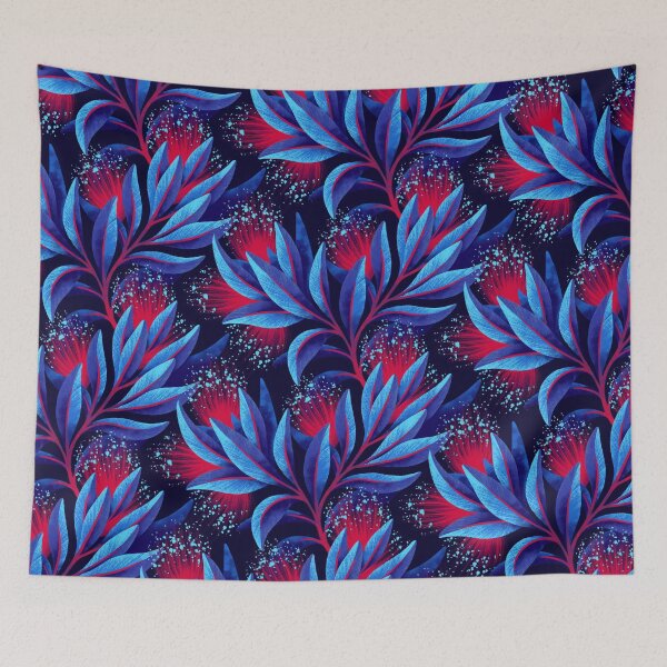 Item preview, Pohutukawa - Red / Blue designed and sold by Andrea Muller.