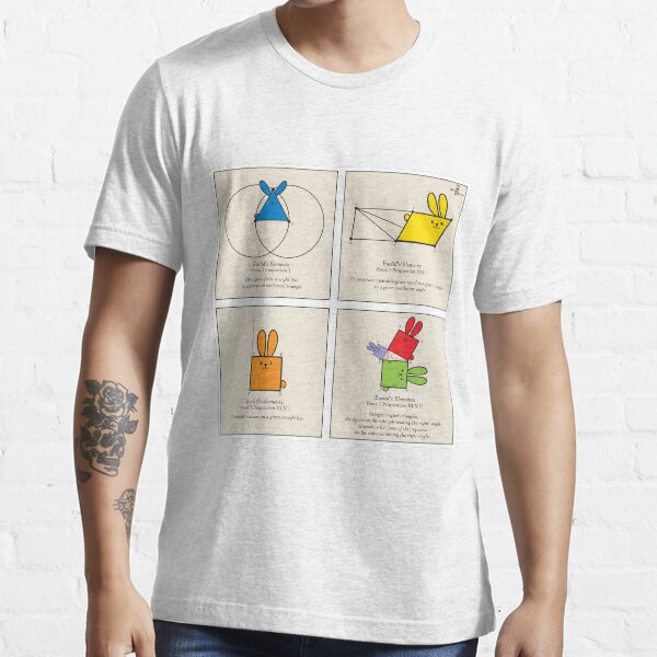 Euclid's Elements Book 1 GeoBunnies 4-Panels Essential T-Shirt