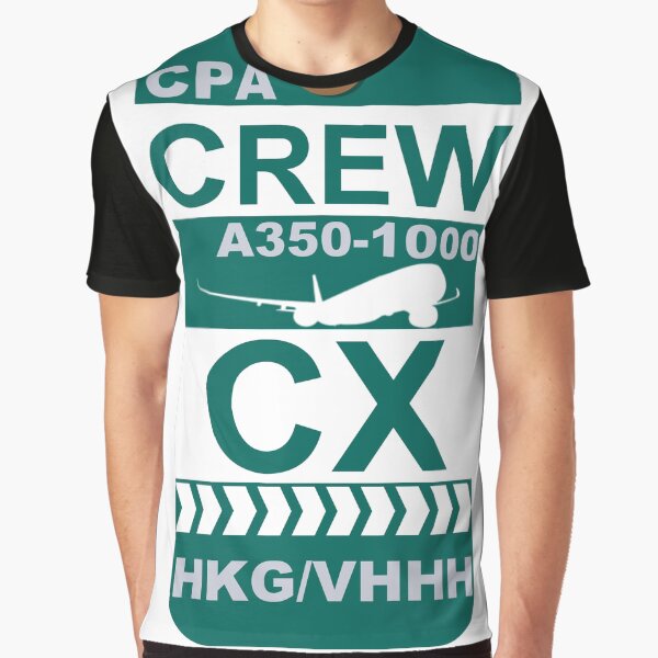 CX Airbus A350-1000 Crew Hong Kong Graphic T-Shirt