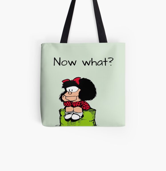Mafalda pensando Bolsa estampada de tela