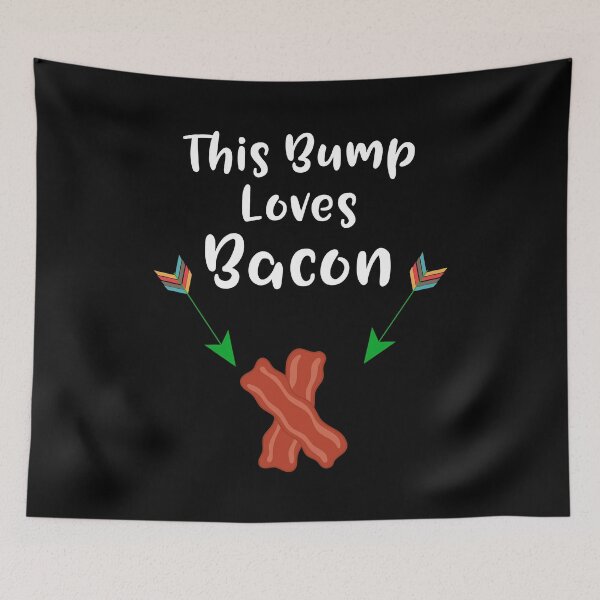 Item preview, This Baby Bump Loves Bacon Funny Pregnancy Craving Announcement Design designed and sold by SpiritWestDesig.