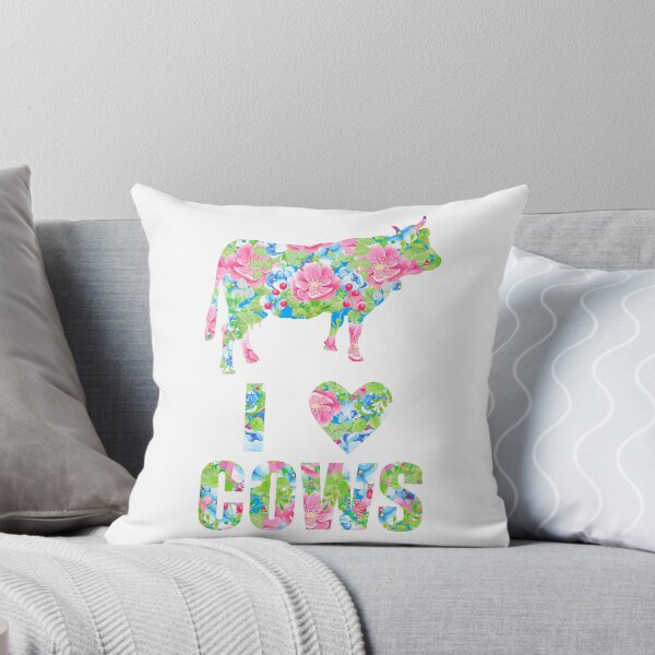 Item preview, I Love Cows Floral Heart Cow designed and sold by LarkDesigns.