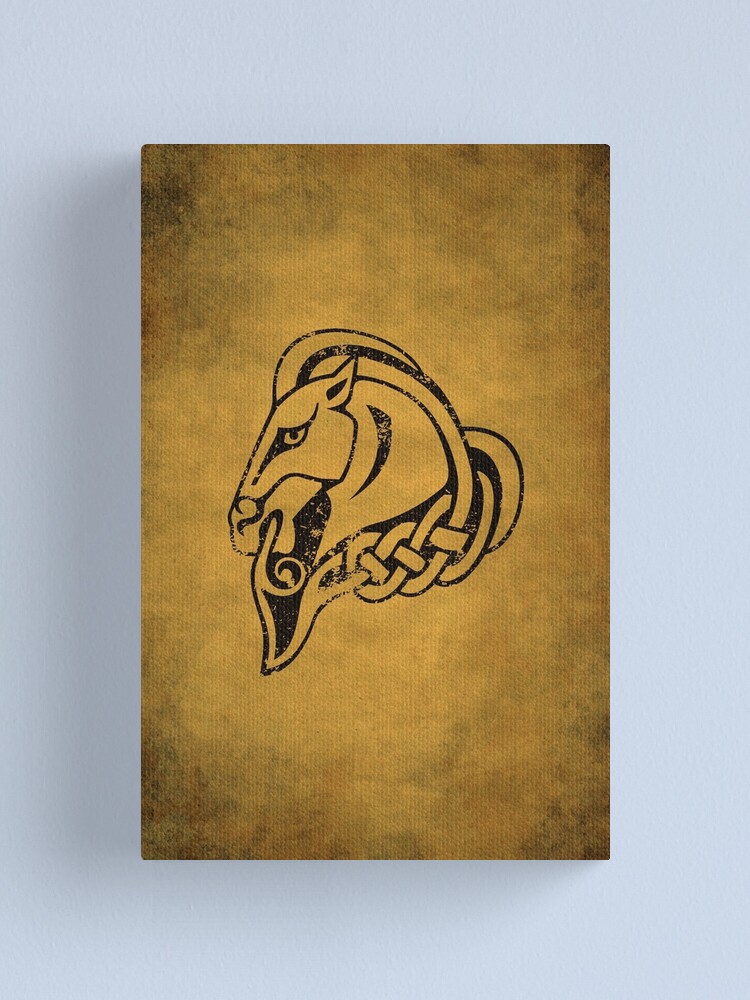 Alternate view of Whiterun Logo · Distressed Canvas Print
