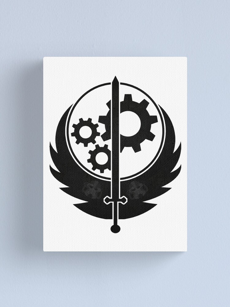 brotherhood of steel logo fallout 4 canvas print by campingxsnake redbubble brotherhood of steel logo fallout 4 canvas print by campingxsnake redbubble