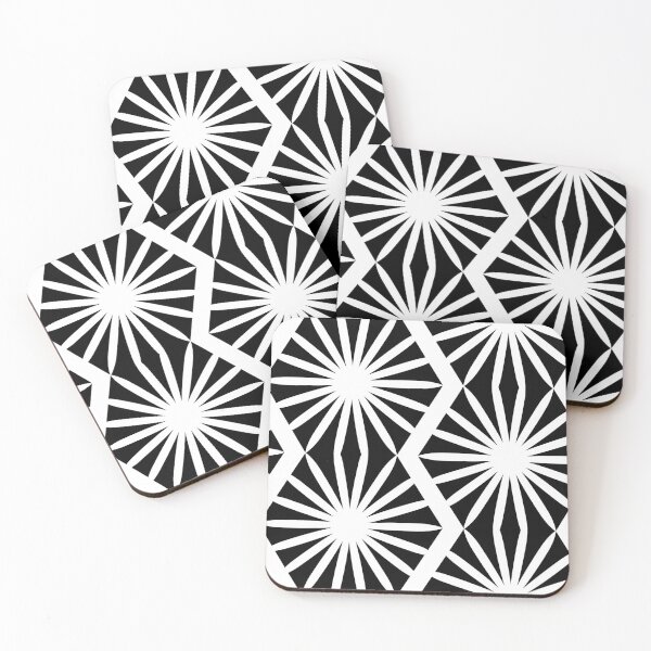 Item preview, black and white starburst zigzag designed and sold by Marlene Wagenhofer.
