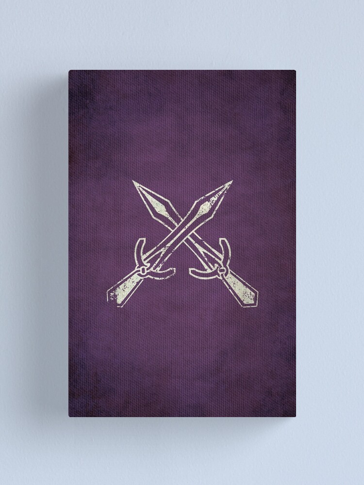 Alternate view of Riften Logo · Distressed Canvas Print