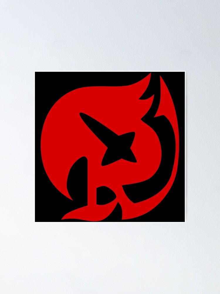 Fairy Tail Raven Tail Symbol Poster By Elizaldesigns Redbubble