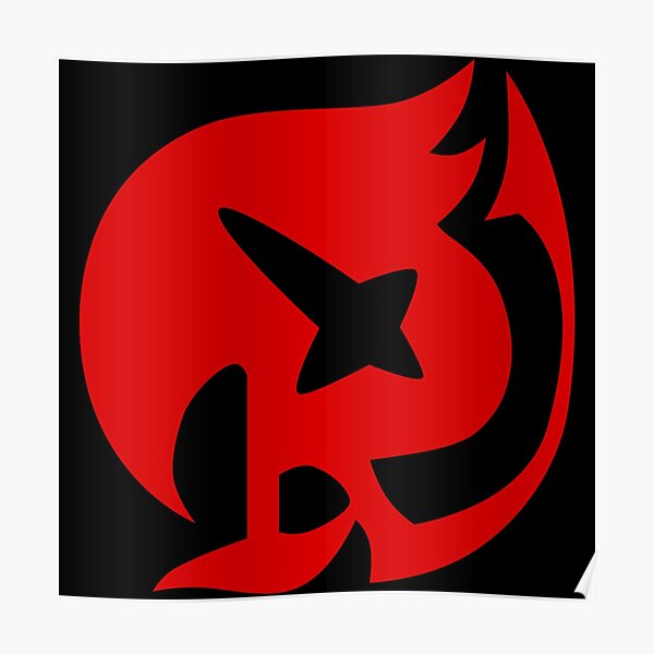 Fairy Tail Raven Tail Symbol Poster By Elizaldesigns Redbubble