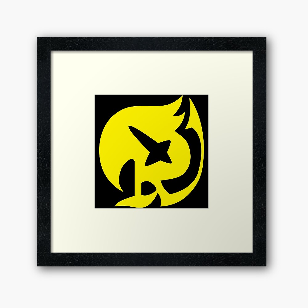 Fairy Tail Raven Tail Symbol Framed Art Print By Elizaldesigns Redbubble