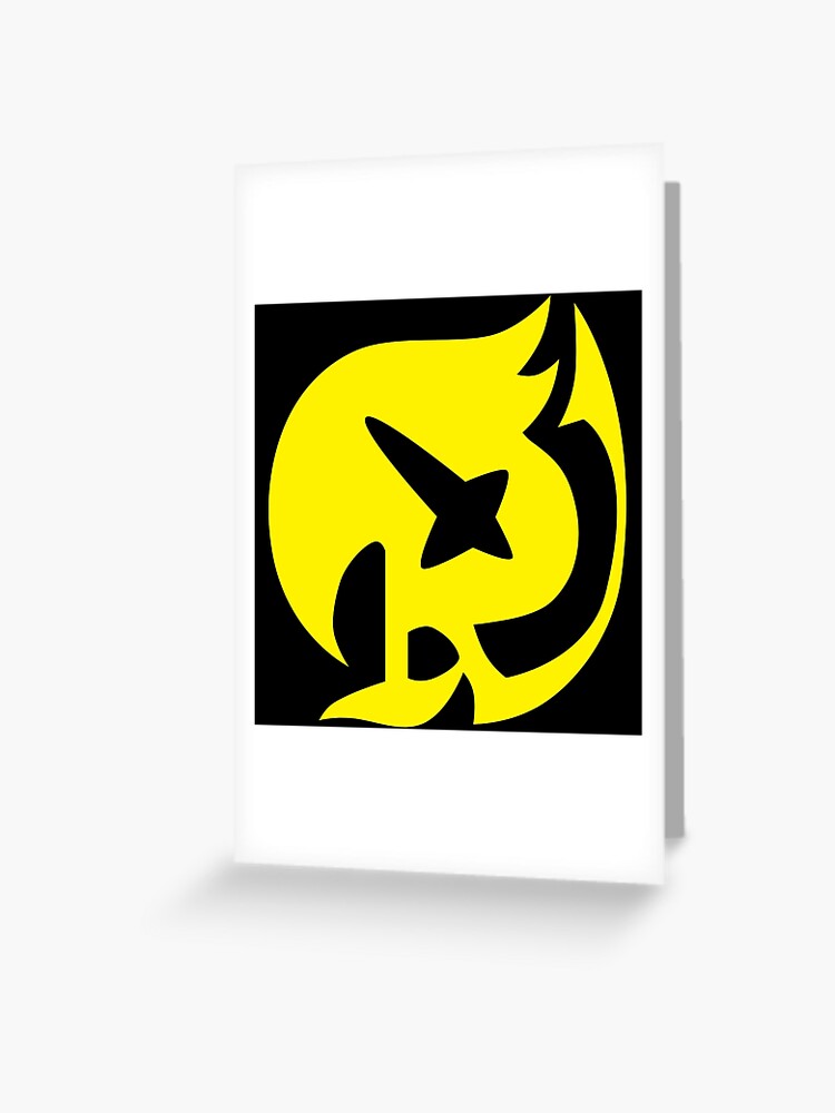 Fairy Tail Raven Tail Symbol Greeting Card By Elizaldesigns Redbubble