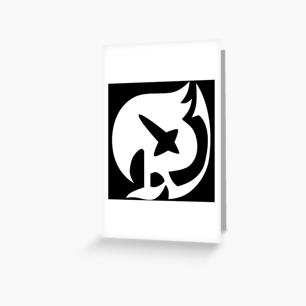 Fairy Tail Raven Tail Symbol Greeting Card By Elizaldesigns Redbubble