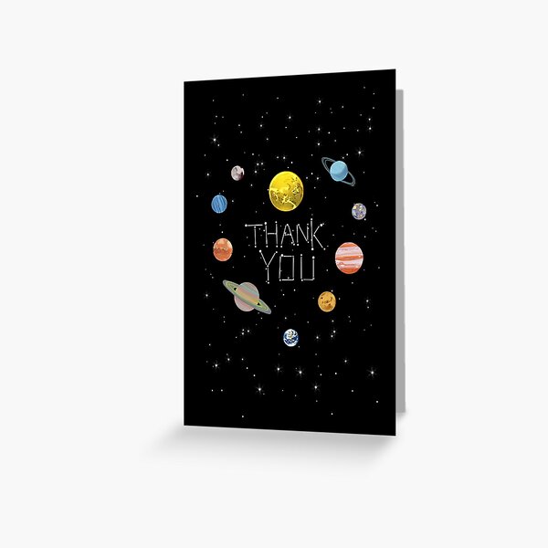 Outer Space Thank You Card Greeting Card