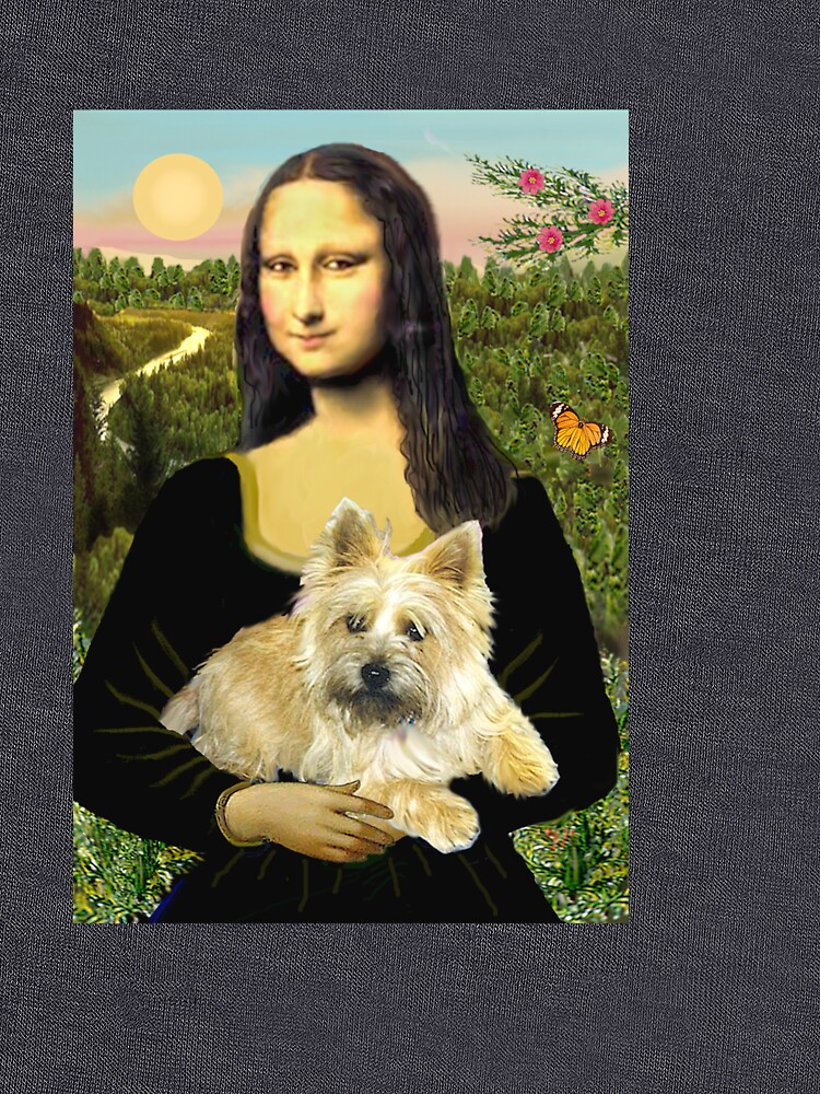 Mona Lisa and her Cairn Terrier (wheaten #6) by JeanBFitzgerald