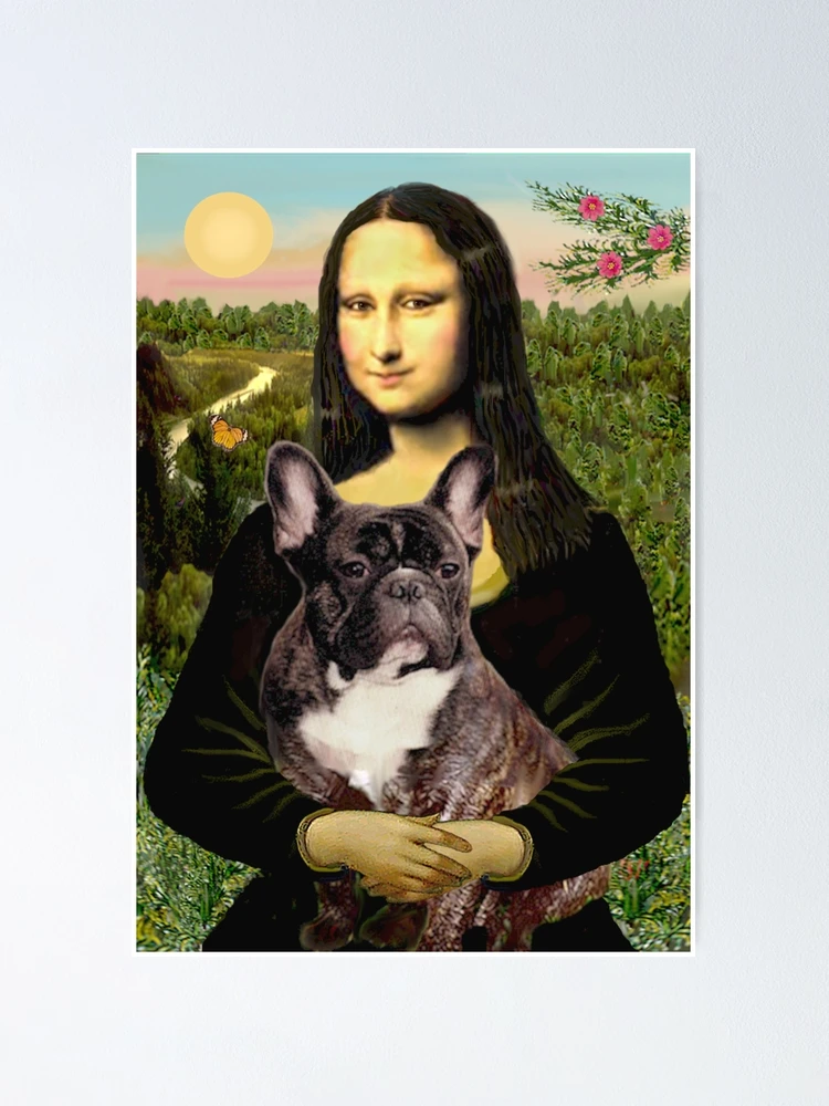 Large Mona Frenchie Woman From History high quality Framed Art