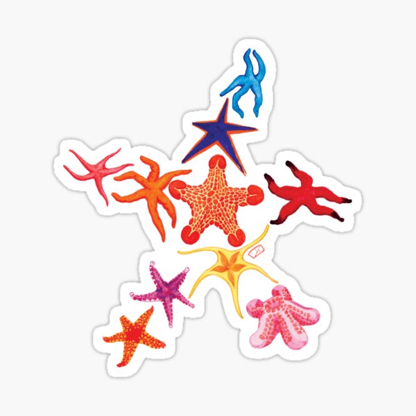 Many Mini Starfish Sticker