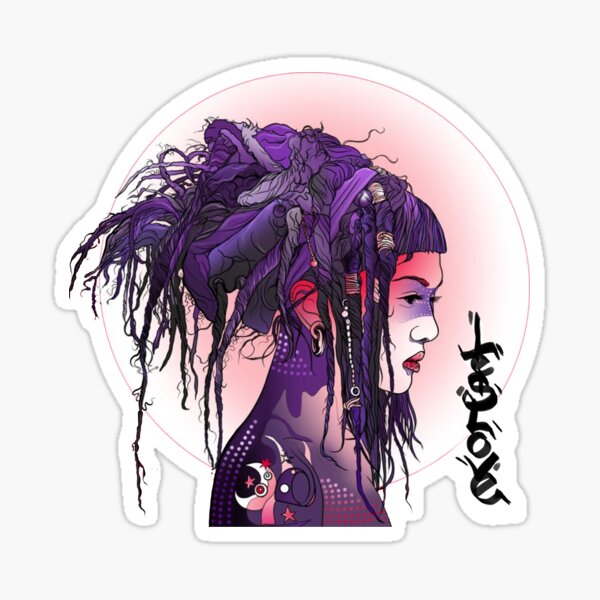 Dreadlocks pirate girl Sticker