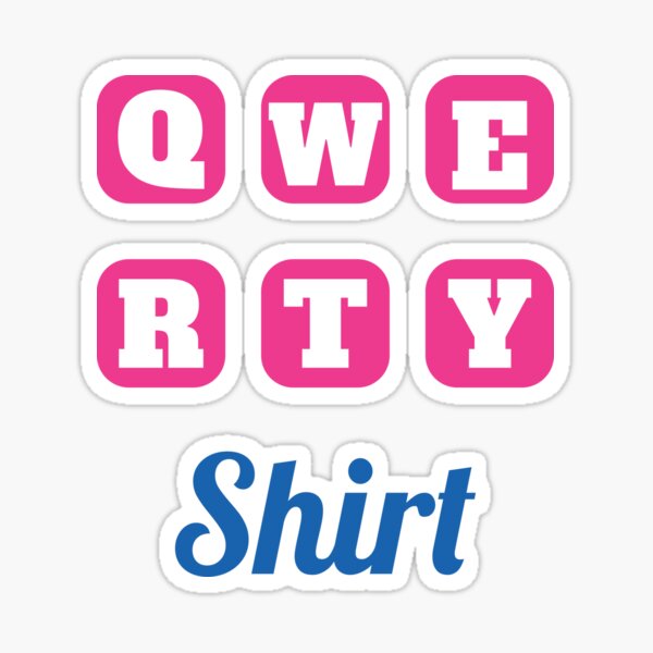 Qwerty-shirt 15 Sticker