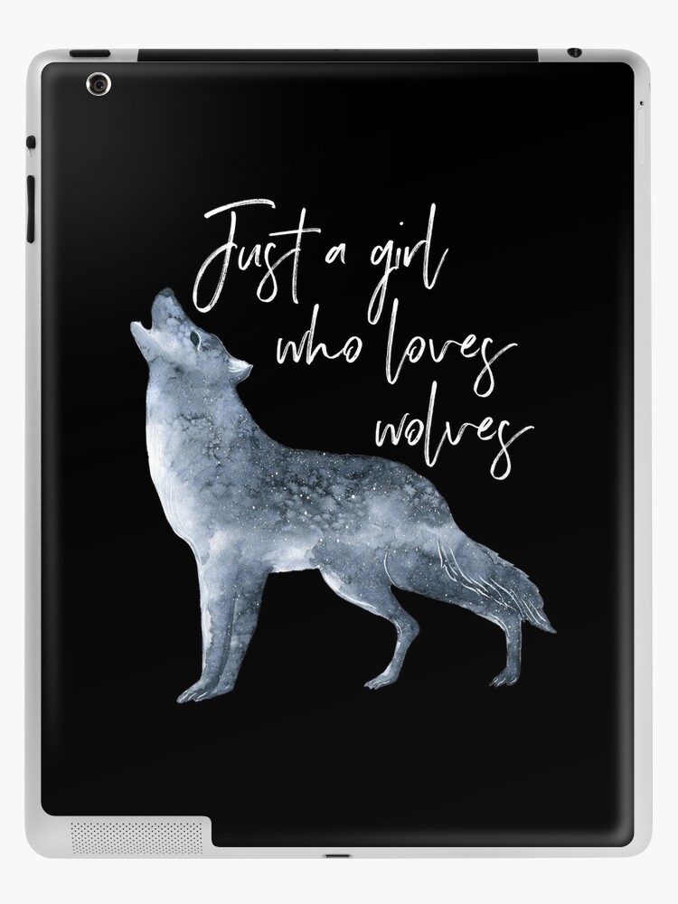 Funda y vinilo para iPad «Regalo divertido de Wolf Solo una chica que ama a  los lobos Regalo de Wolf Wolf para chicas Mujeres» de nvdesign | Redbubble