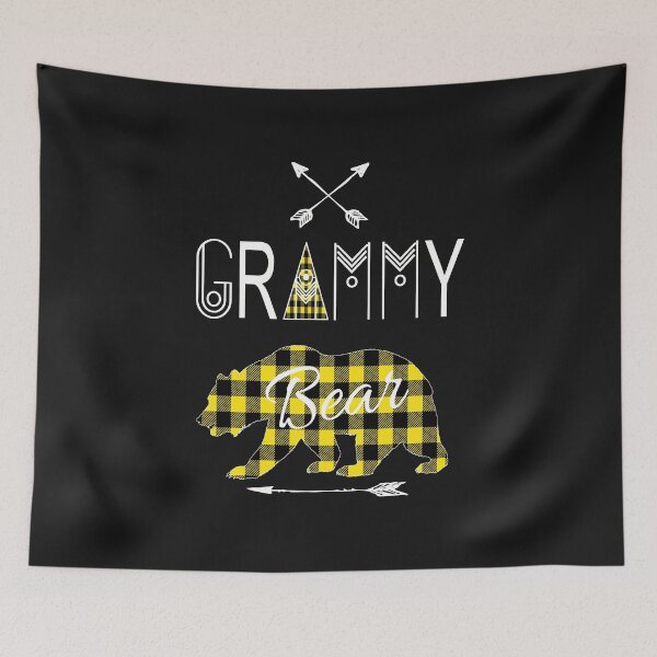 Item preview, Grammy Bear Yellow Grammy Buffalo Plaid Family Christmas Camping Gift designed and sold by Sapphire Star.