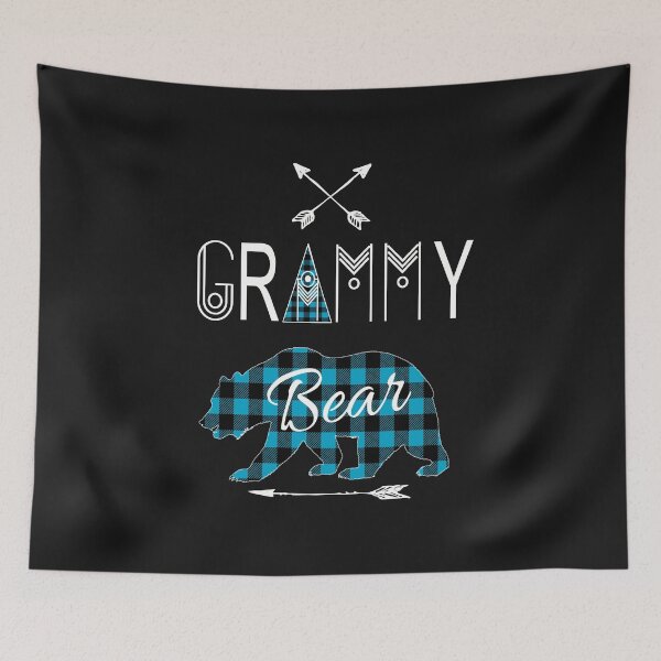 Item preview, Grammy Bear Blue Buffalo Plaid Family Christmas Camping Gift designed and sold by Sapphire Star.