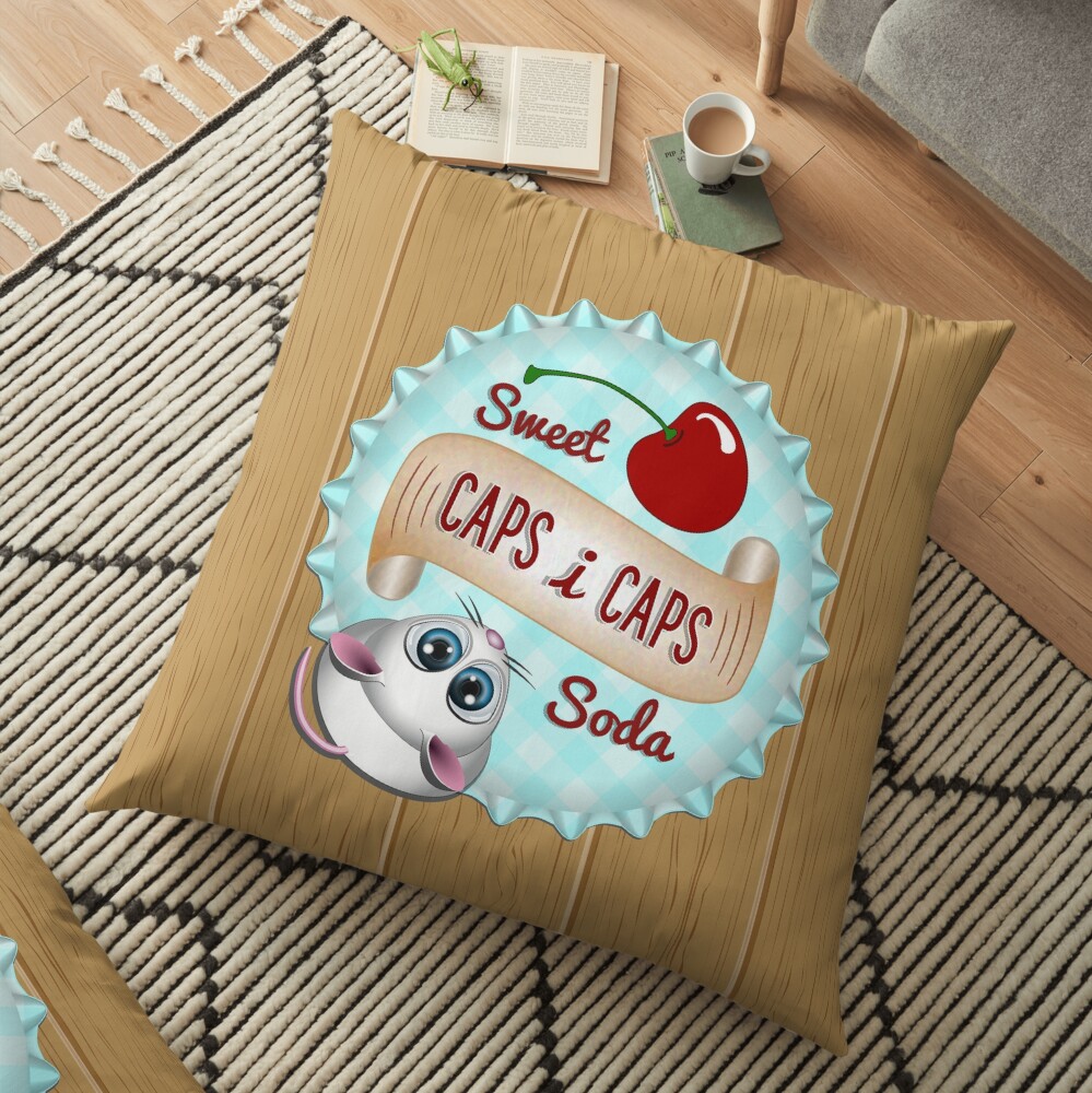 Caps i Caps - Game Floor Pillow