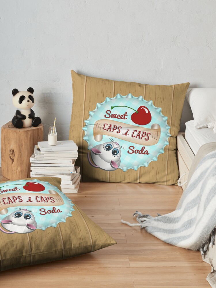 Alternate view of Caps i Caps - Game Floor Pillow
