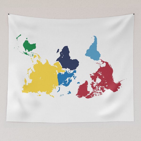 Item preview, Topsy turvy world map designed and sold by hitpointer.