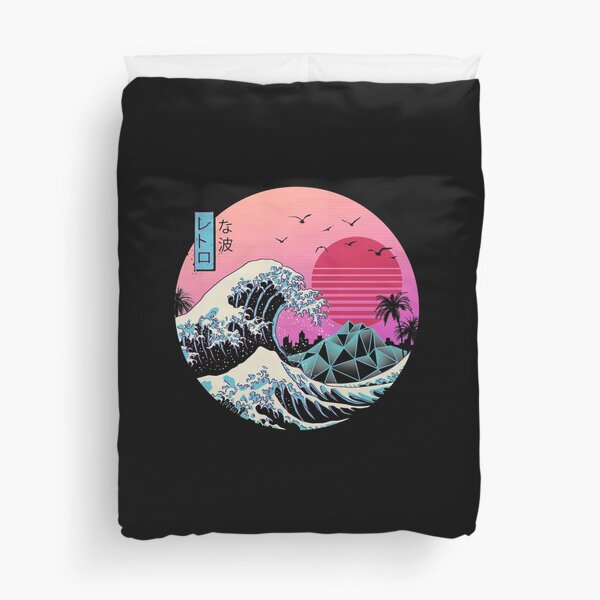 La gran ola retro Funda nórdica