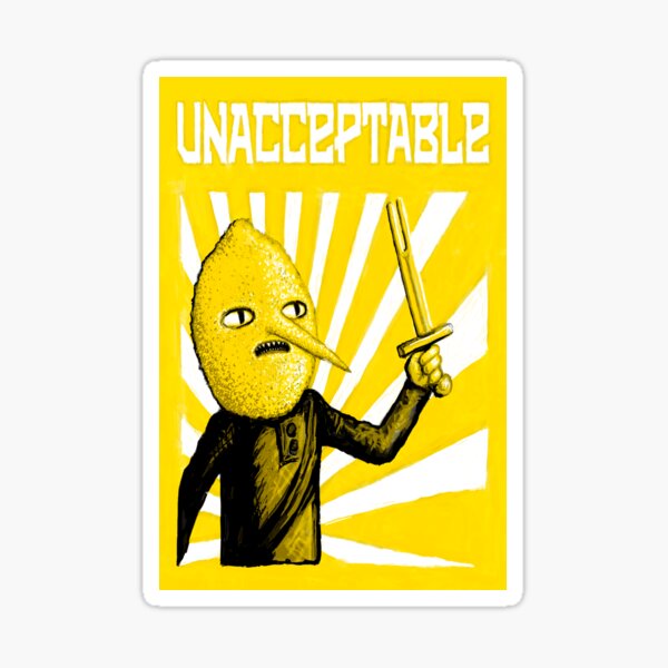 Unacceptable Sticker