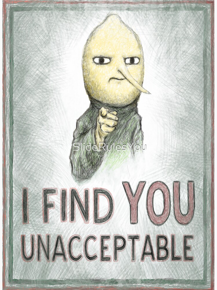 I Find You Unacceptable by SlideRulesYou