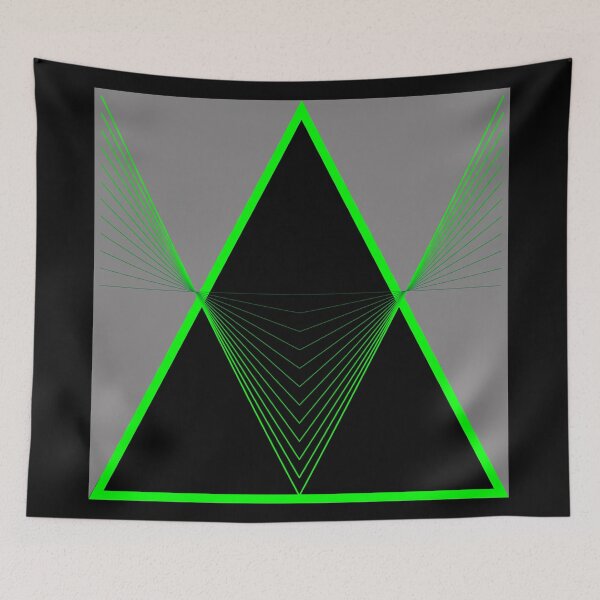 Item preview, Green graphic with triangles designed and sold by Robert Elfferich.