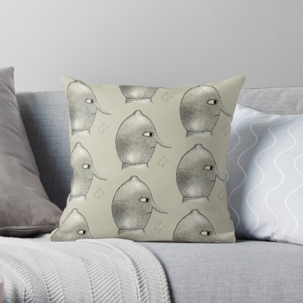 Lemongrab Profile Throw Pillow
