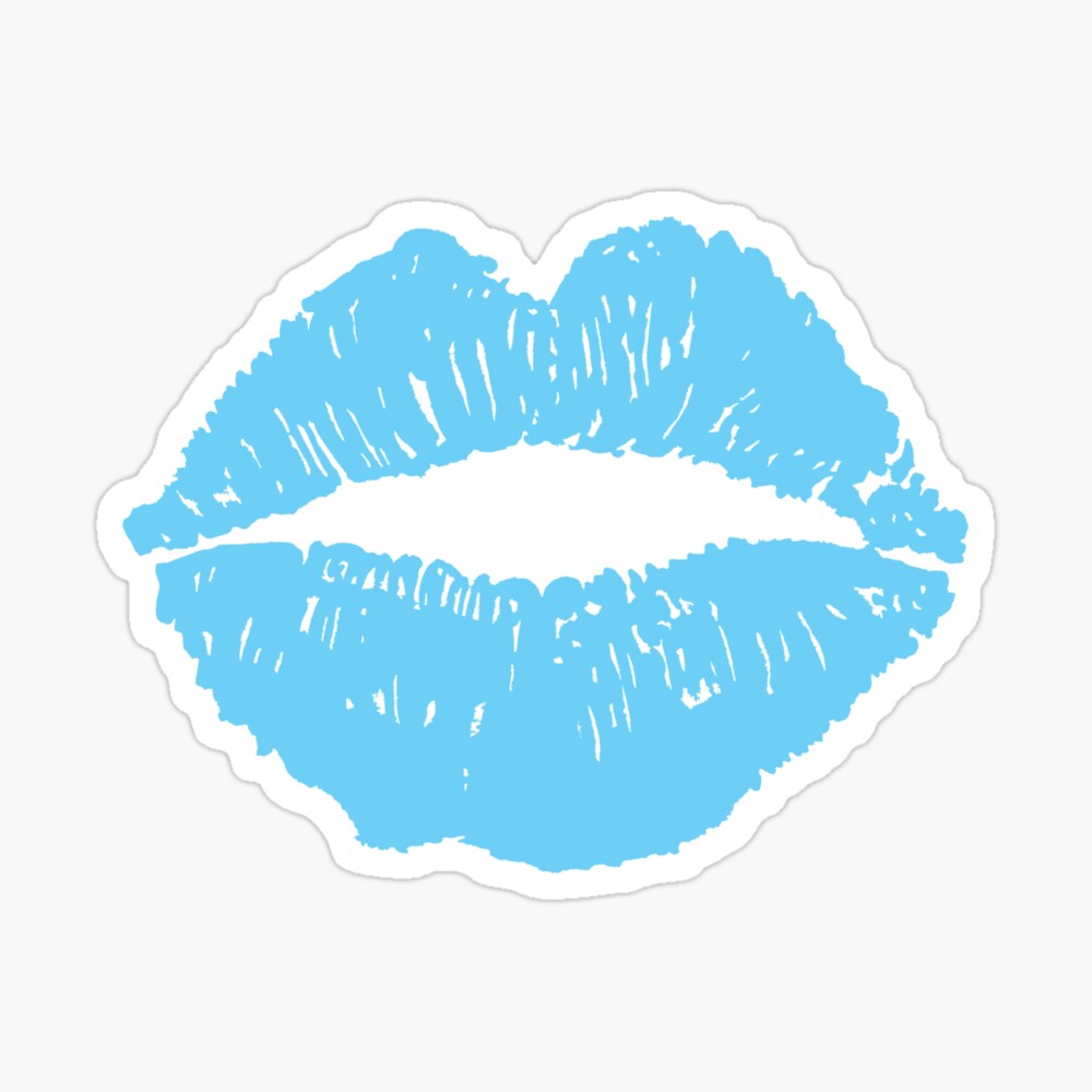 Impression Photo Levres Bleu Clair Par Cfat Redbubble