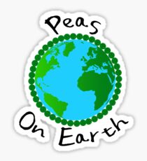 Peas on Earth Sticker
