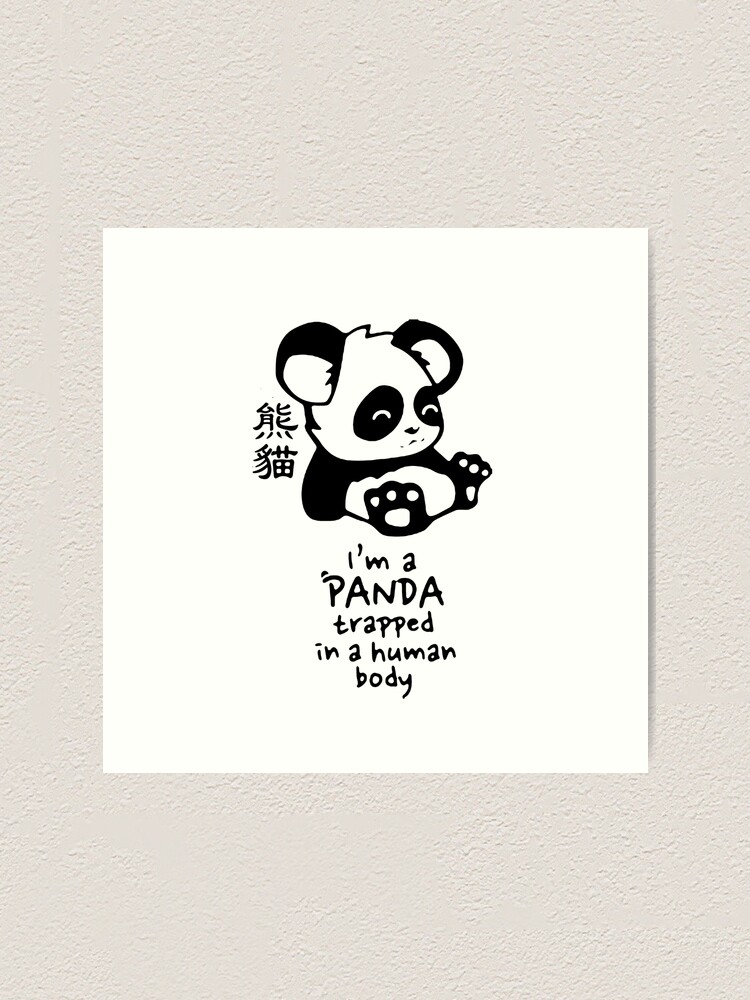 Happy Faced Panda Bear Art Print for Sale by FantasySkyArt