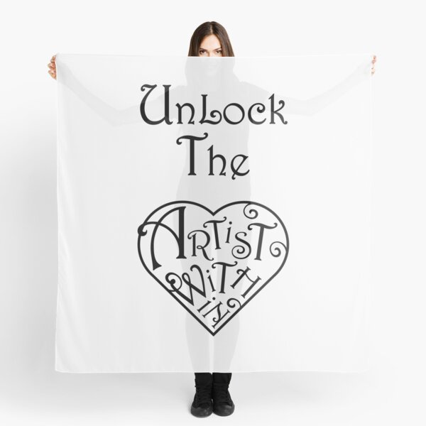 Unlock The Artist Within - design for light backgrounds Scarf