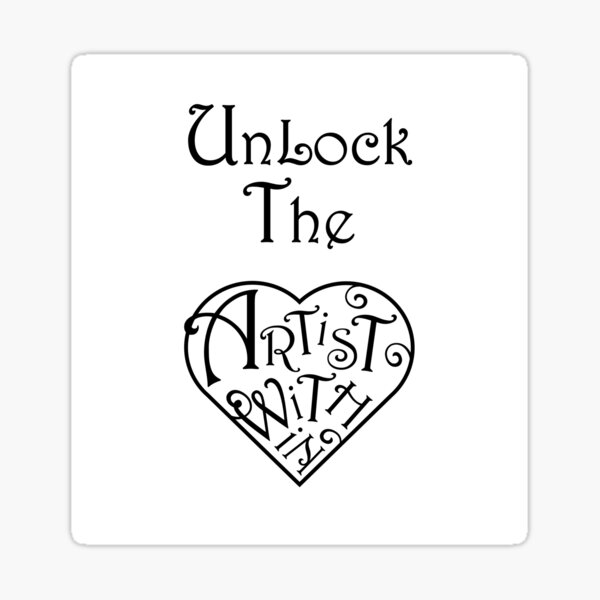 Unlock The Artist Within - design for light backgrounds Sticker