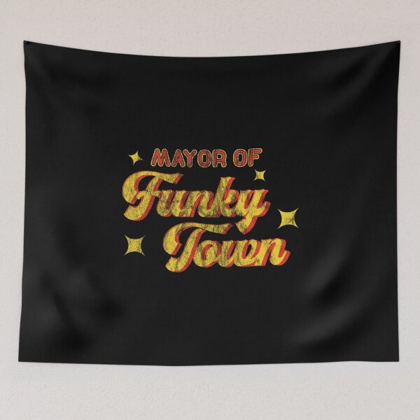 Item preview, Mayor of Funky Town Distressed 1970s Disco Funk Vintage Retro Disco 70s Funk designed and sold by KNUXX Shop.