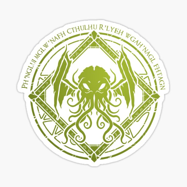 Cthulhu - Lovecraft - Chant design Sticker